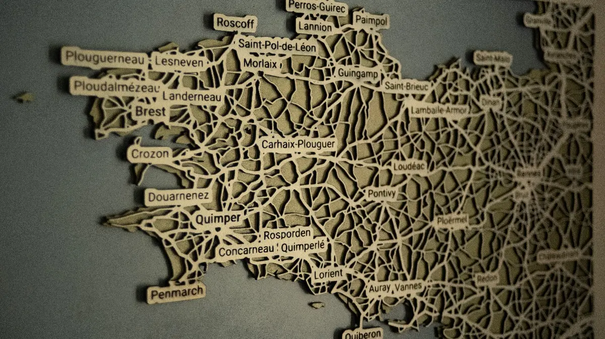 Carte de la Bretagne